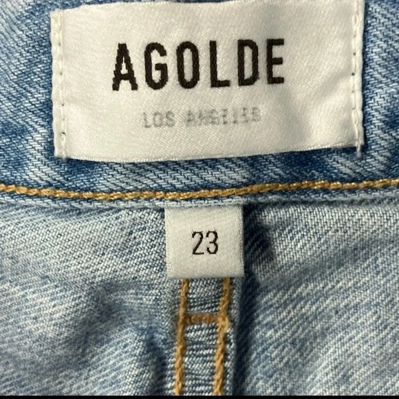 AGolde Riley High Rise Straight Jeans In Shatter - Picture 5 of 7